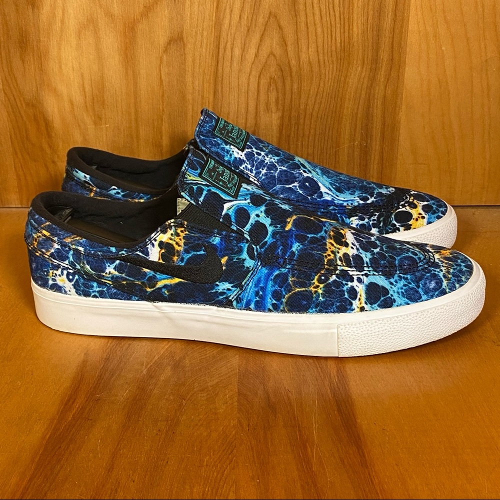 Mens 11.5 Nike Zoom Jenoski Slip Canvas Lava Lamp Blue SEF1126